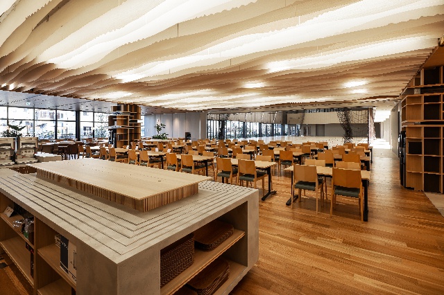 図４　雲海天井の光天井のカフェ