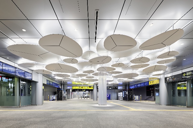 図１　うめきた地下口 柵内コンコース